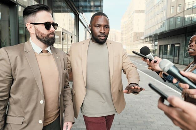 A photograph featuring a diverse group of celebrities (actors, musicians, athletes) participating in different advertising campaigns. Each celebrity is prominently featured endorsing a distinct product, emphasizing variety and brand representation.