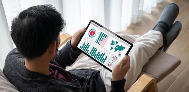 A laptop screen displaying a podcast analytics dashboard, showing metrics such as downloads, listener demographics, and engagement rates. Graphs and charts illustrate the data trends.