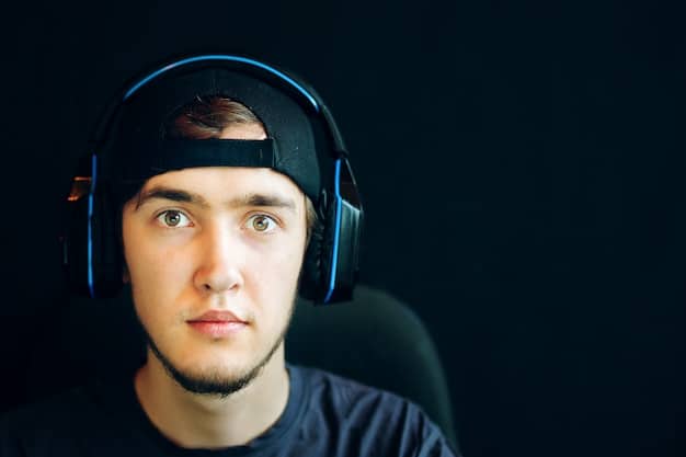 A close-up shot of a professional esports player intensely focused on the game, with their hands moving rapidly on the keyboard and mouse. The background is blurred, highlighting the player's concentration.
