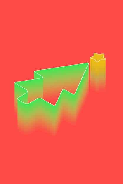 A graph trending upwards, showing a steady increase in GDP over several years, with the year 2025 highlighted and showing a 3.5% growth rate.