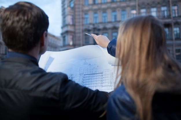 A split image showing a construction site for a new infrastructure project on one side and a group of people discussing business plans with tax incentive documents on the other.