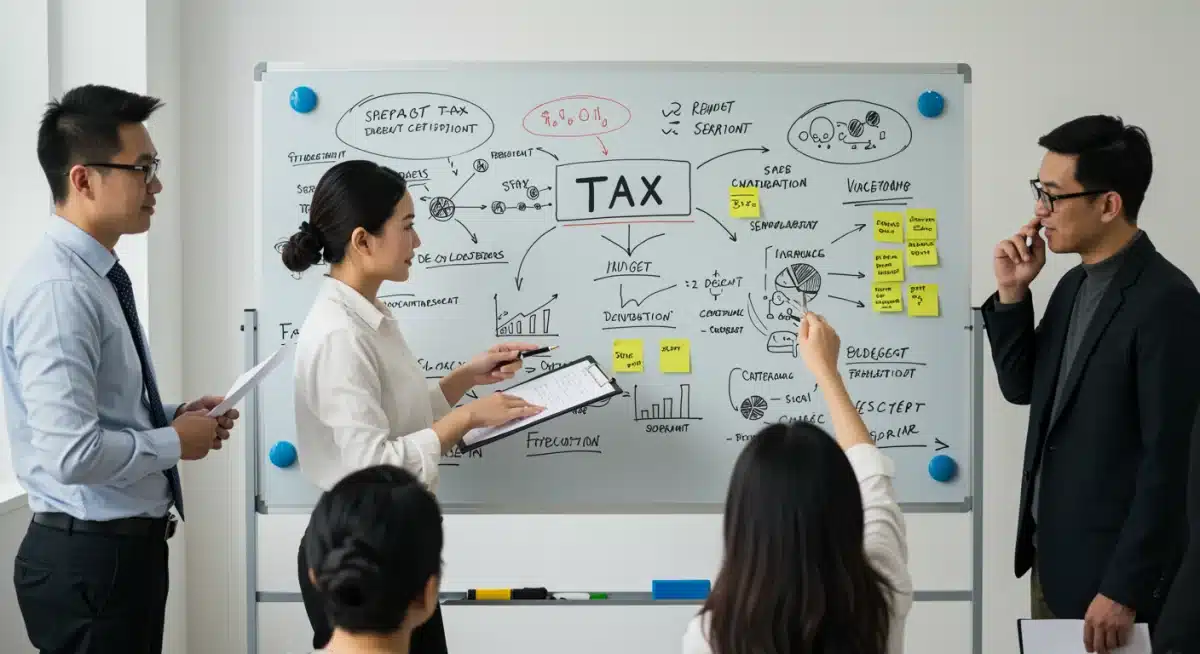 Small business team discussing tax strategy for 2025